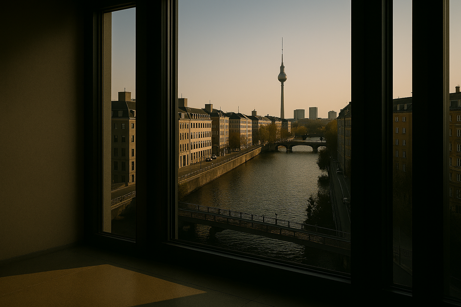 Blick aus einem Berliner Bürofenster